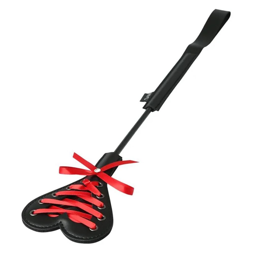 Sex & Mischief Heart Beat Crop Black/Red 37.5 cm